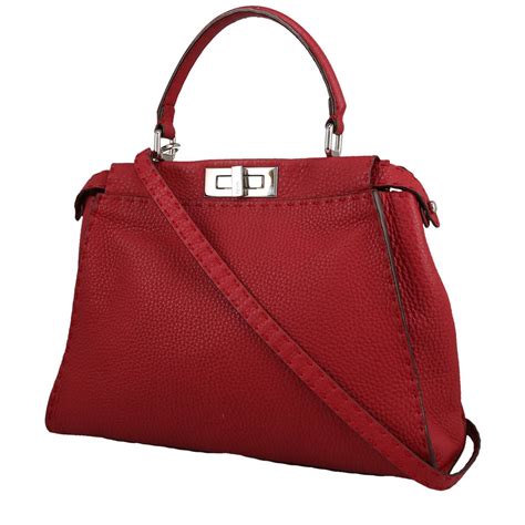 borse donna fendi cam pelle rosso|Pico Peekaboo .